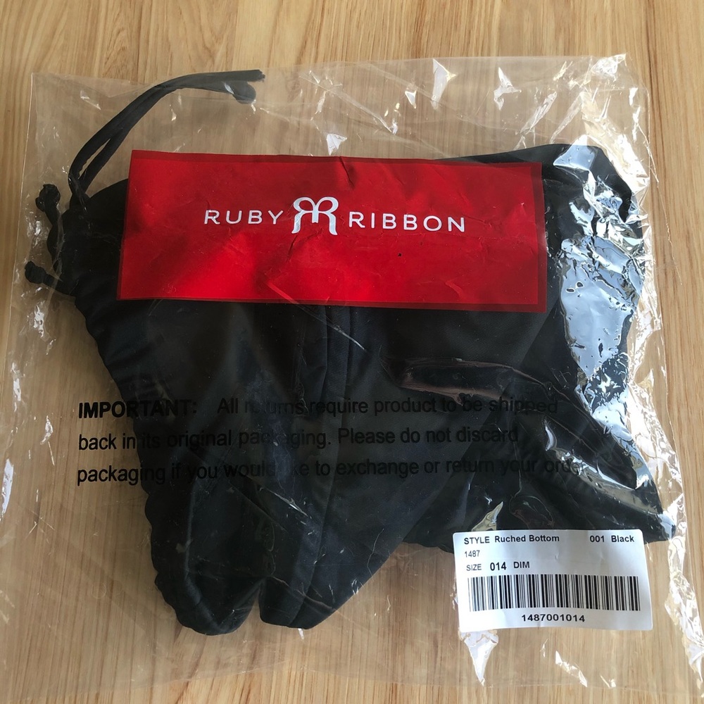 Ruby Ribbon Ruched Swim Bottom